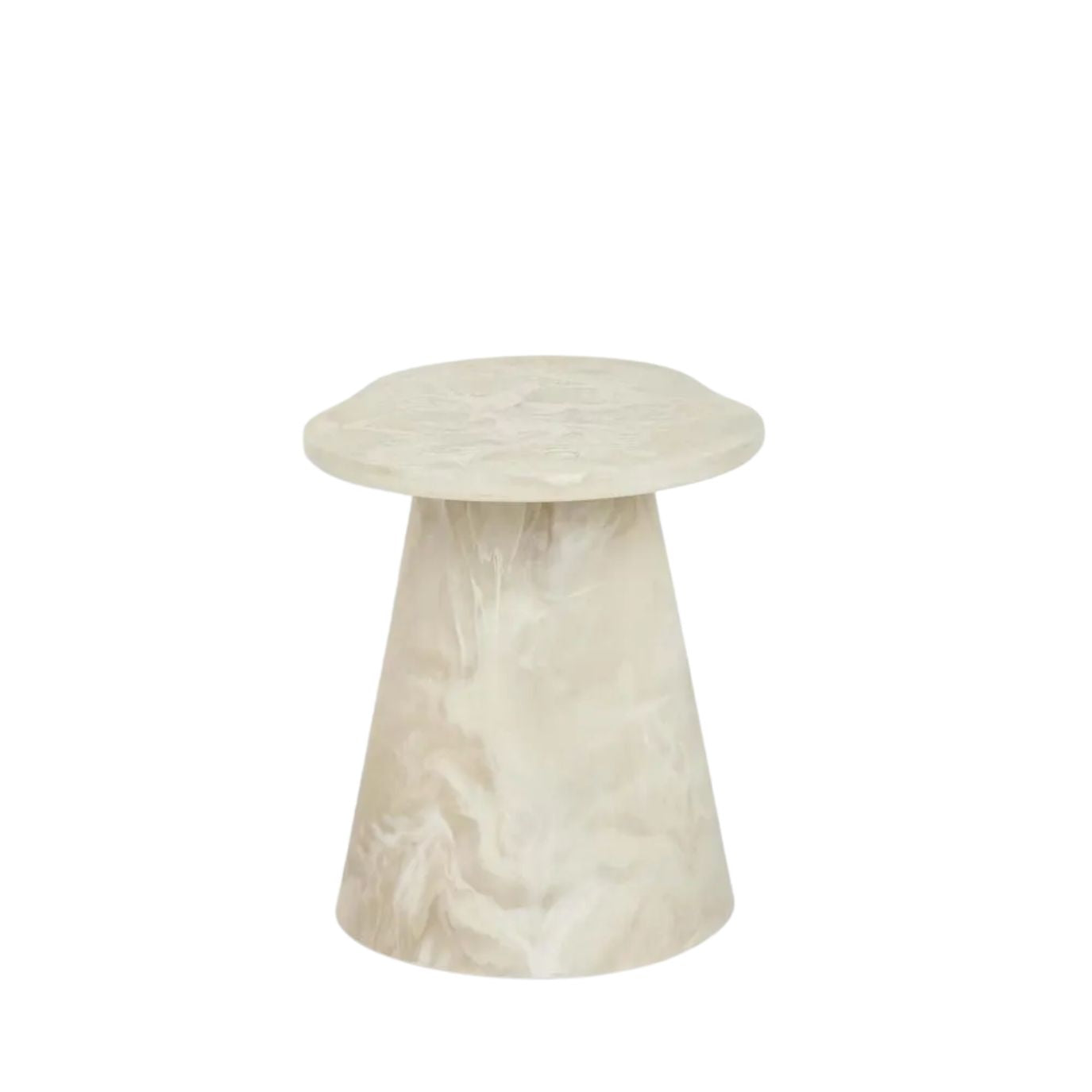 Cloud Resin Side Table in White