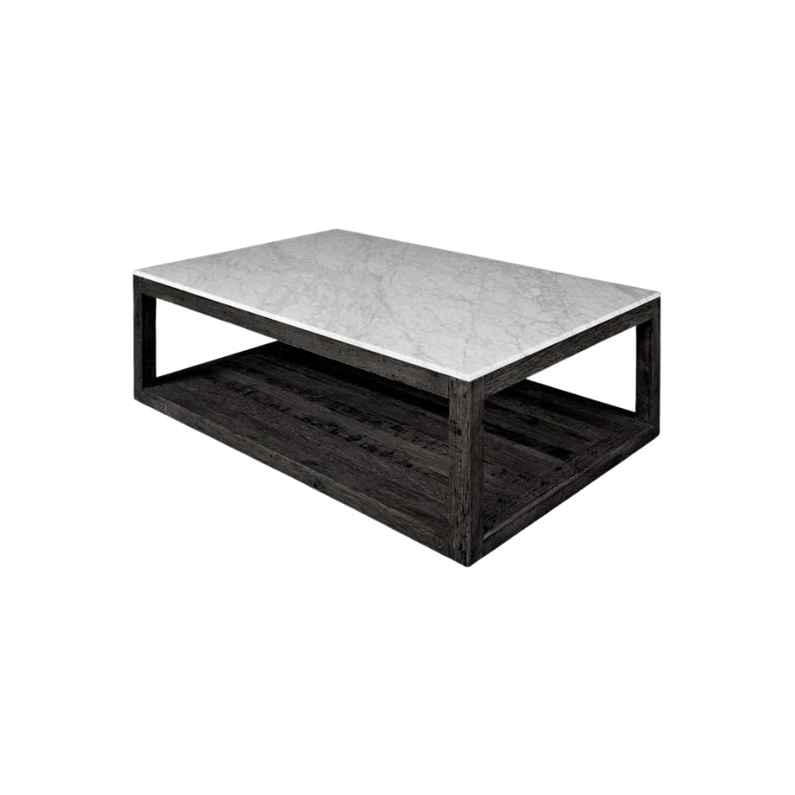 Denver Marble Coffee Table in Black & White