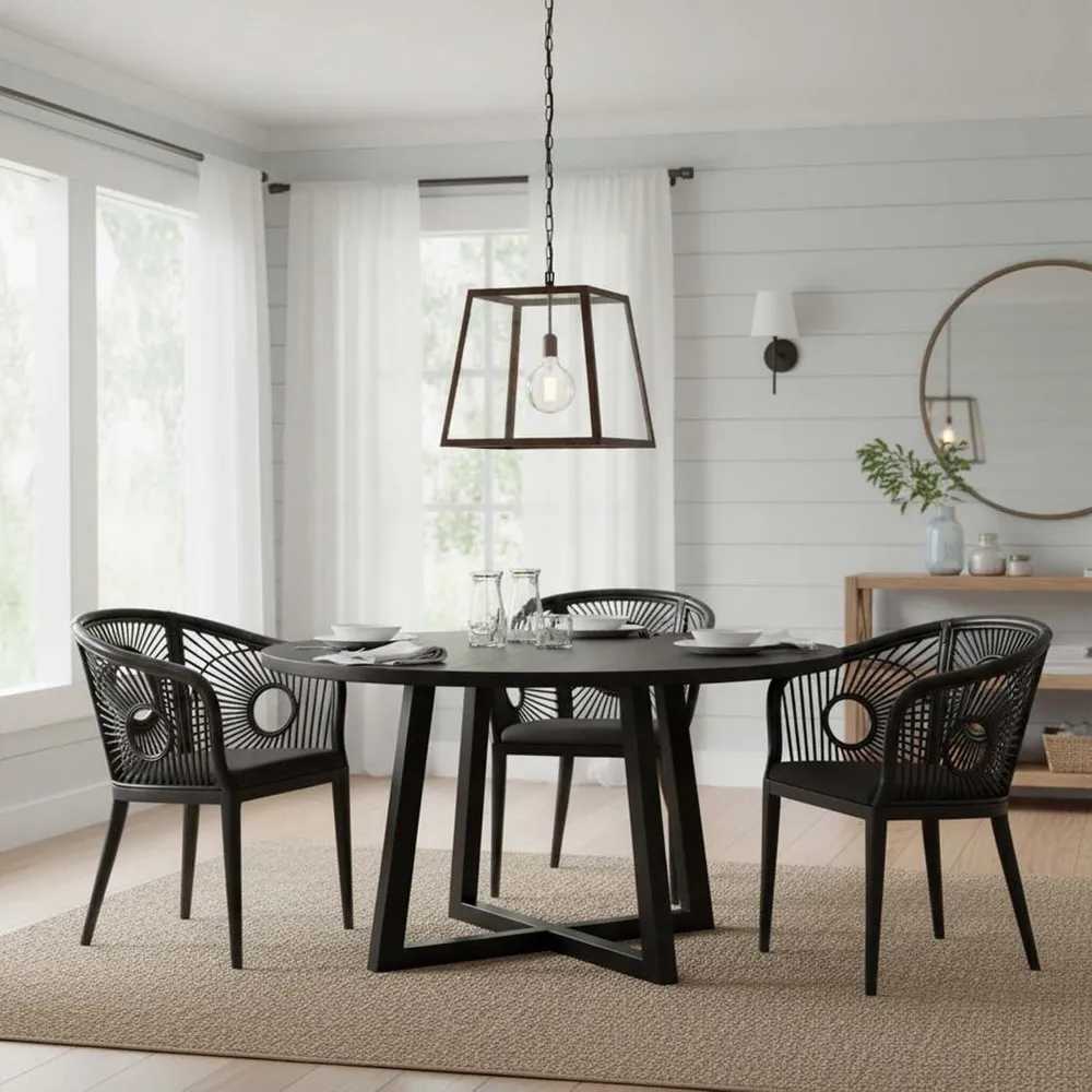 Denver Dining Table Black Oak