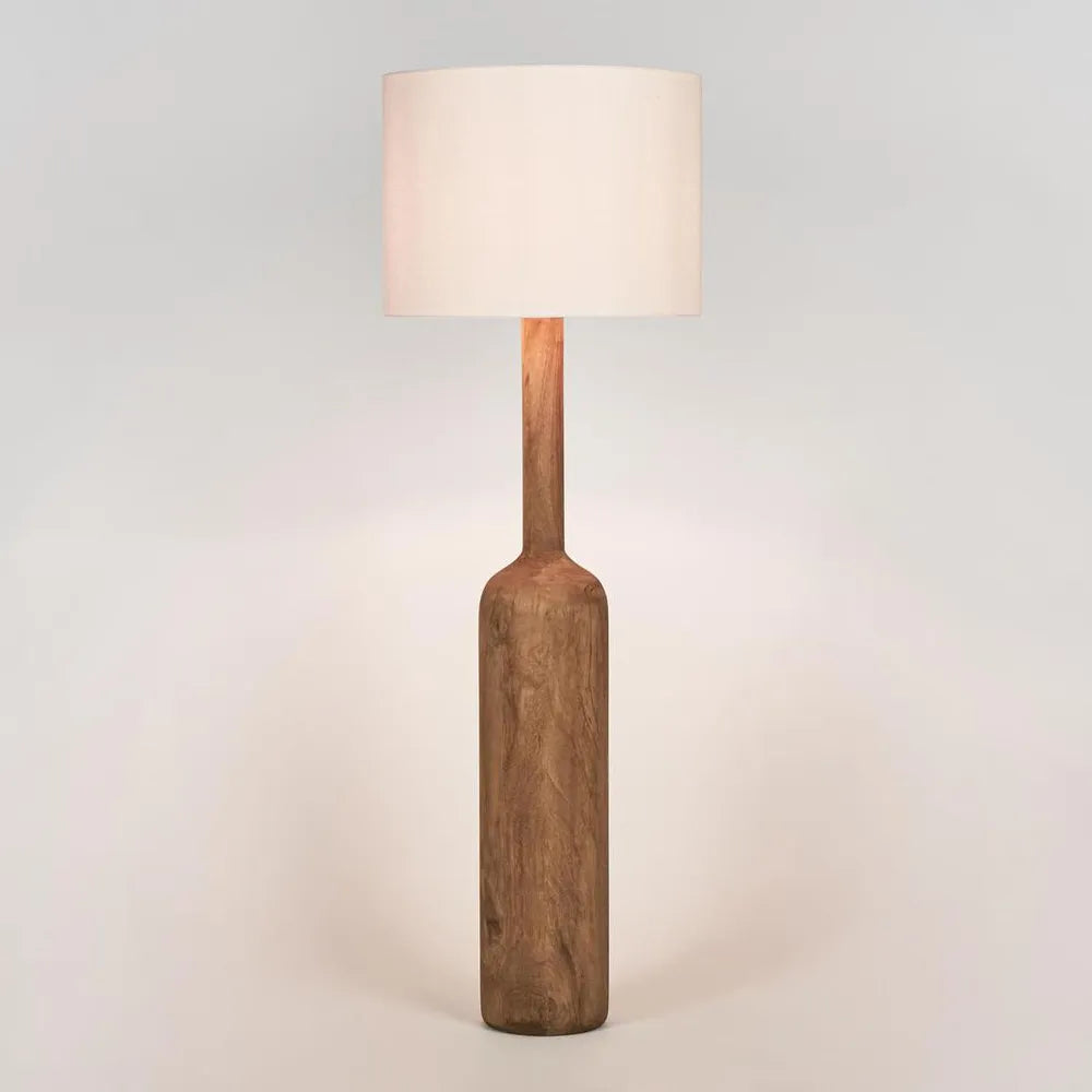 Flask Wood Floor Lamp Base Saddle - Base Only