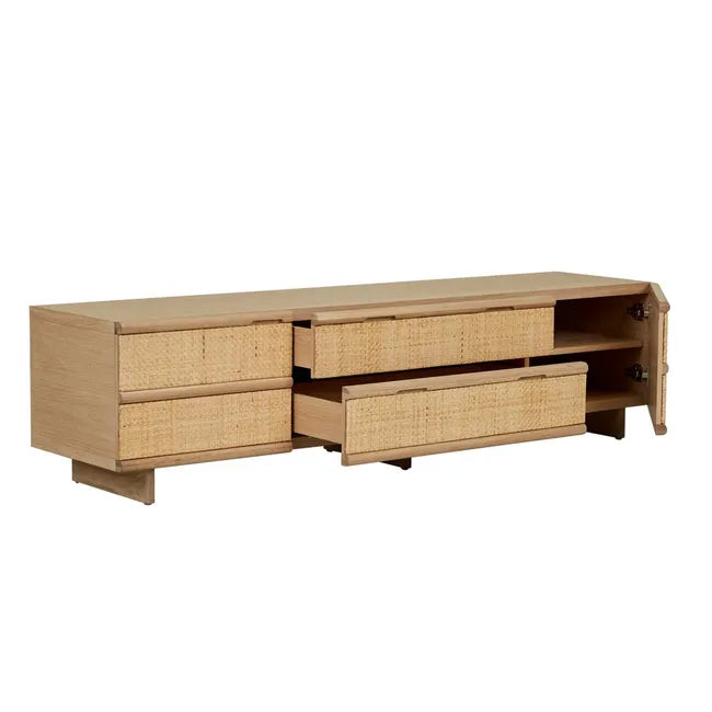 Hartley Entertainment Unit in Satin Oak
