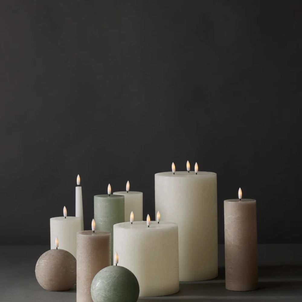 Hughe LED Flickering Taper Candle-Set of 2