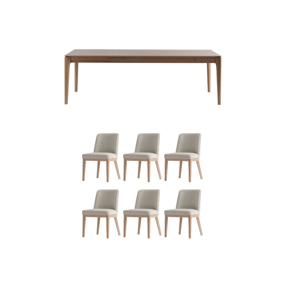 Hugo 7 Pce Dining Table + Kingston Chairs Bundle