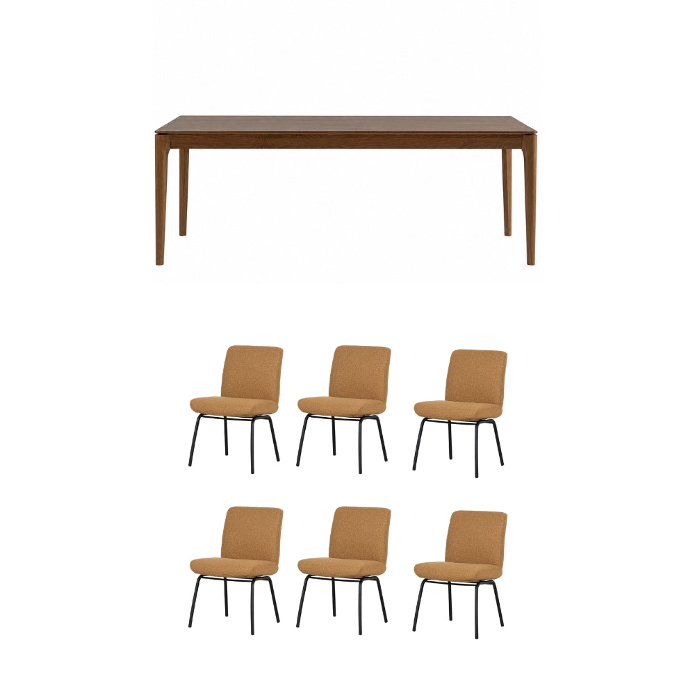 Hugo Dining Table + 6 Hygge 1000 Dining Chair Bundle