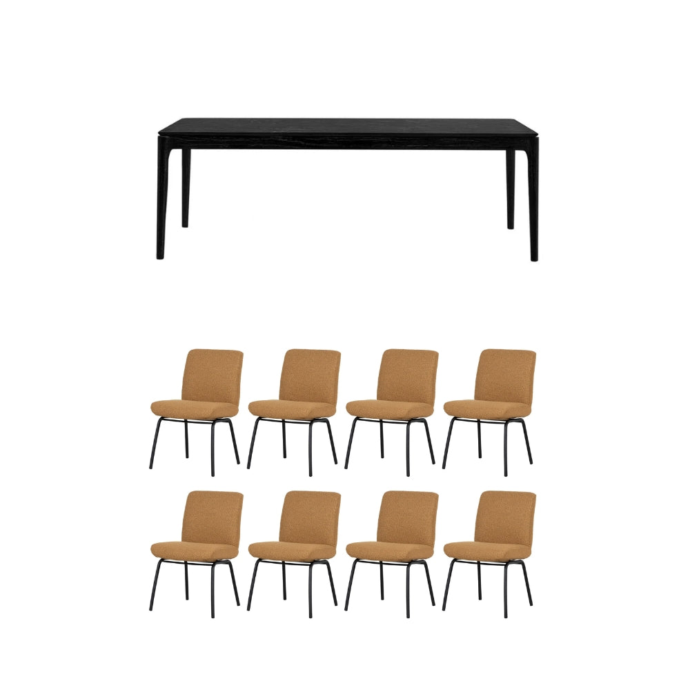 Hugo Dining Table + 8 Hygge 1000 Dining Chair Bundle