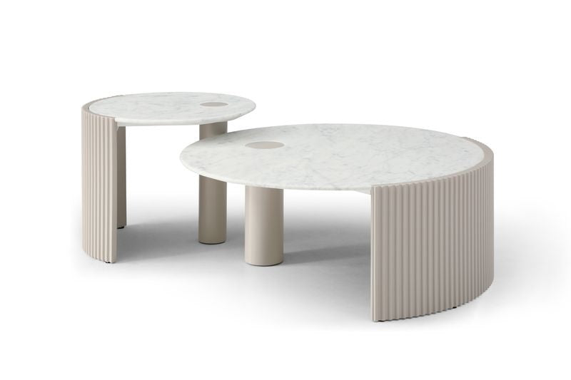 Kaia Side Table in Carrara Marble