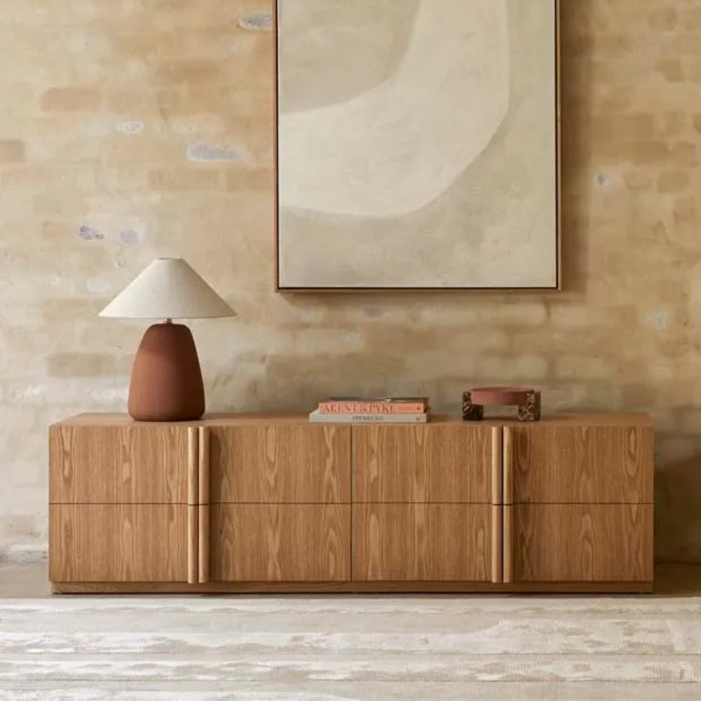 Kin 4 Door TV Unit in Smoked Ash