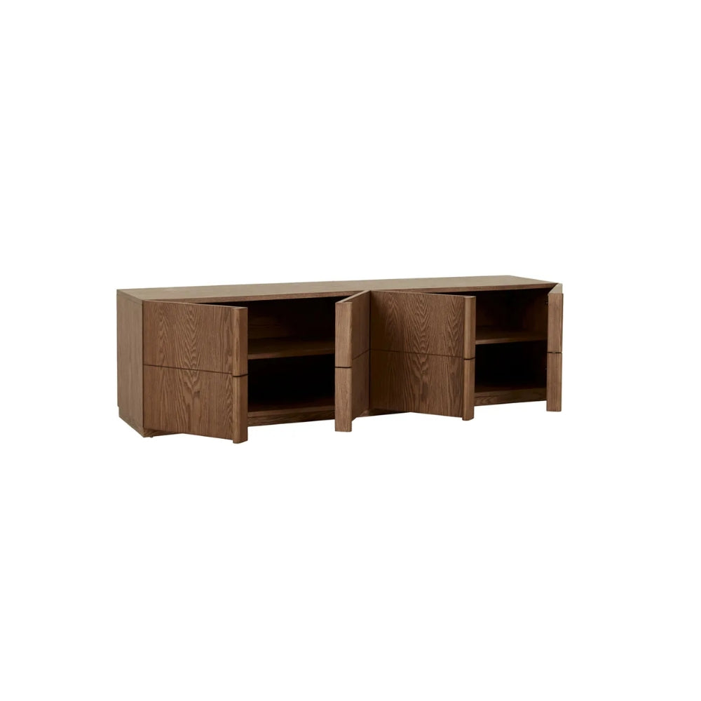 Kin 4 Door TV Unit in Smoked Ash