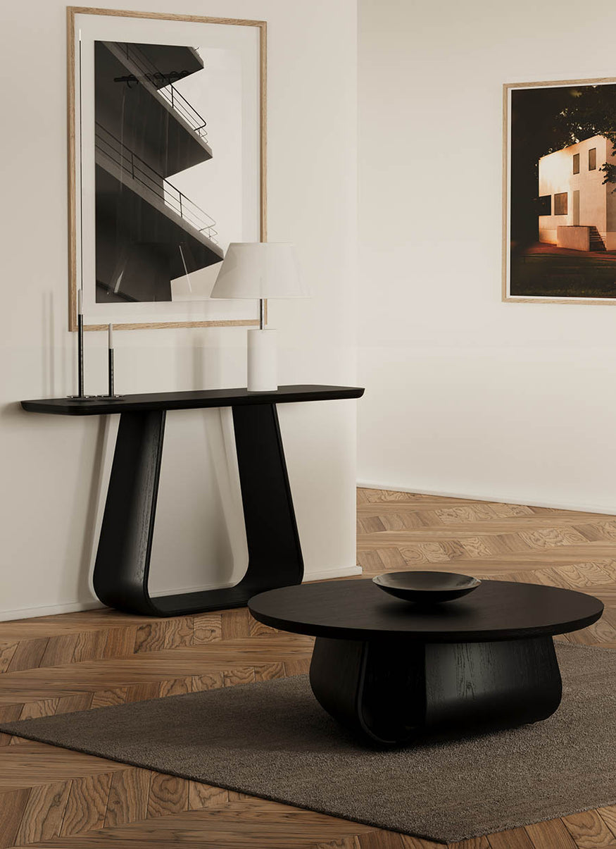 Lambert Round Coffee Table in Black