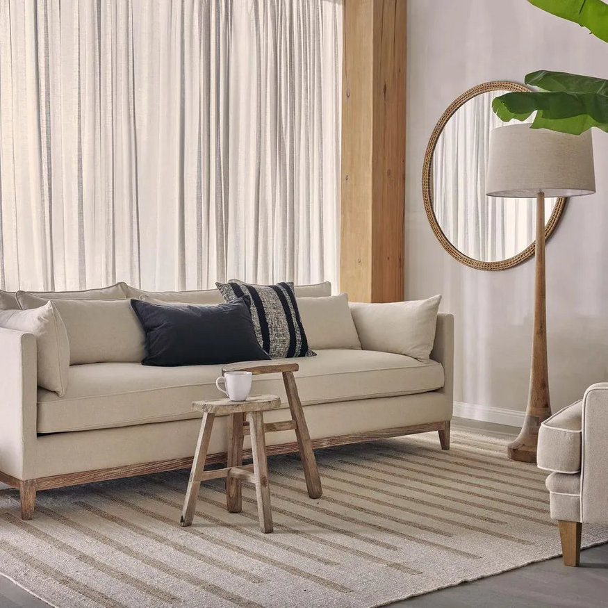 Lancia Floor Lamp Large/Natural Shade XXL