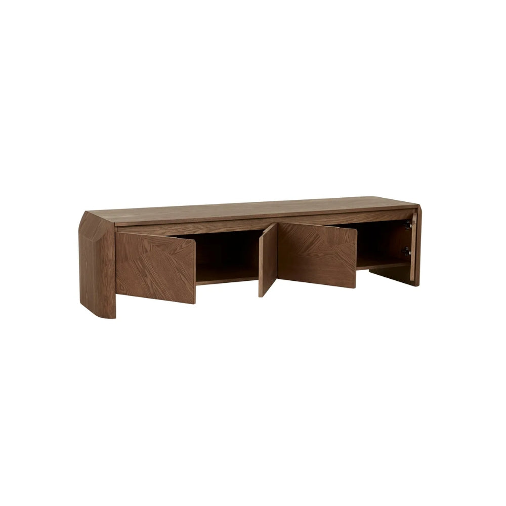 Luna Entertainment Unit in Smoked Ash