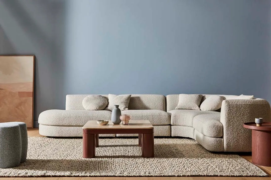 Madrid Curve Sofa Modular in Grey Speckle