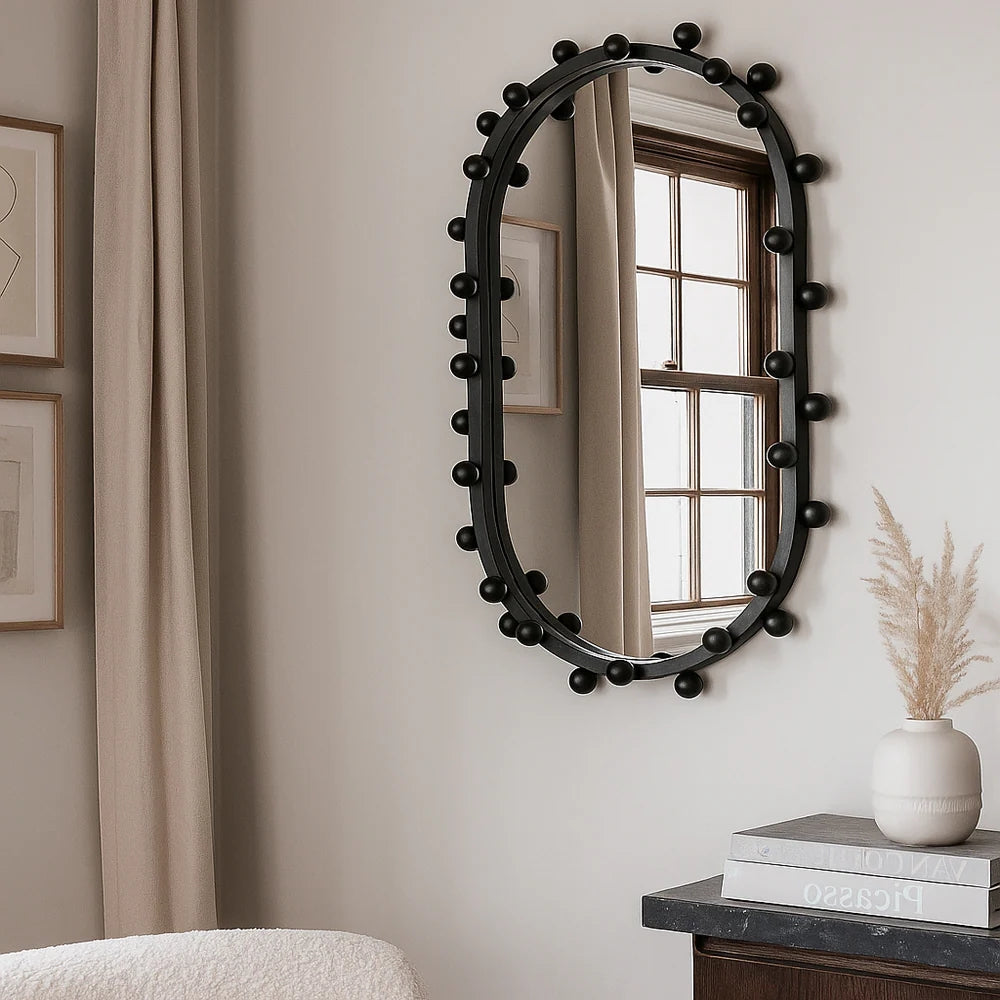 Monaco Mirror in Matt Black
