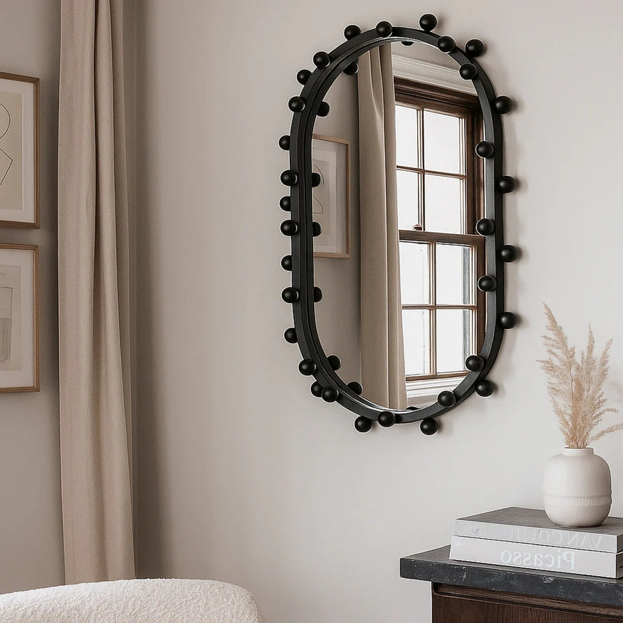 Monaco Mirror in Matt Black