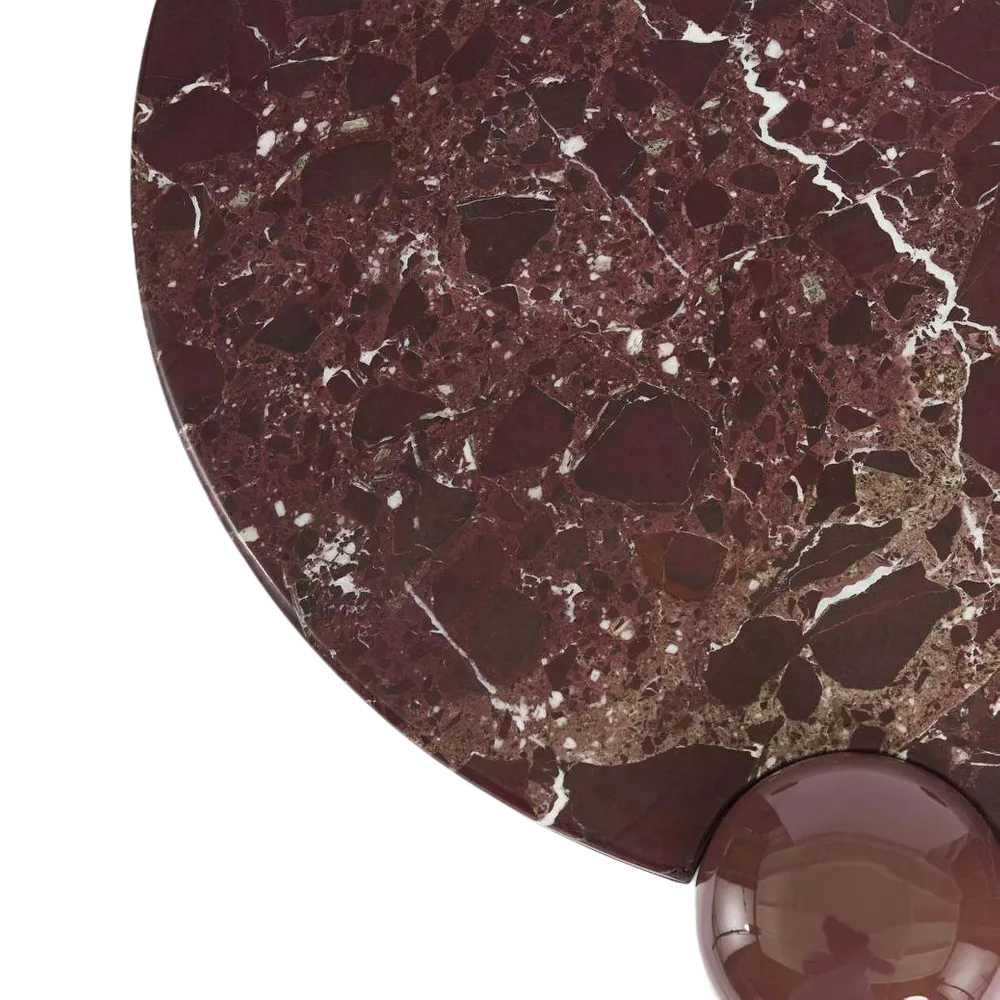 Nobo Coffee Table Large in Matt Red Vein Marble/High Gloss