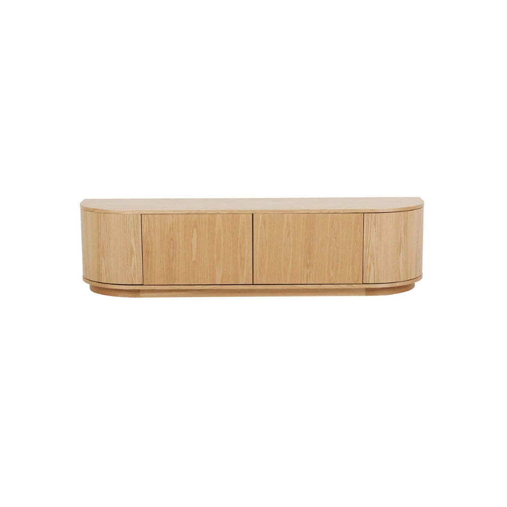 Oberon Crescent TV Unit in Natural Ash
