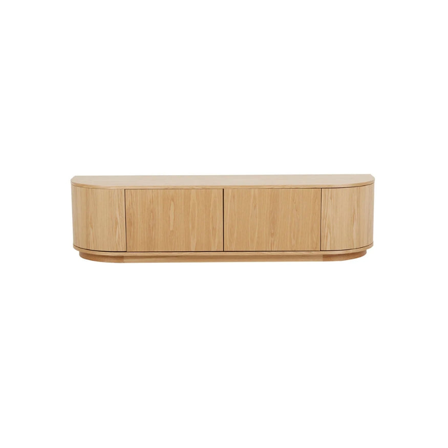 Oberon Crescent TV Unit in Natural Ash