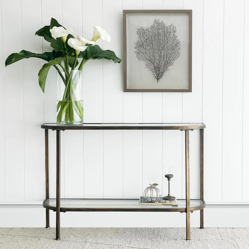 Palladium Curved Glass Console