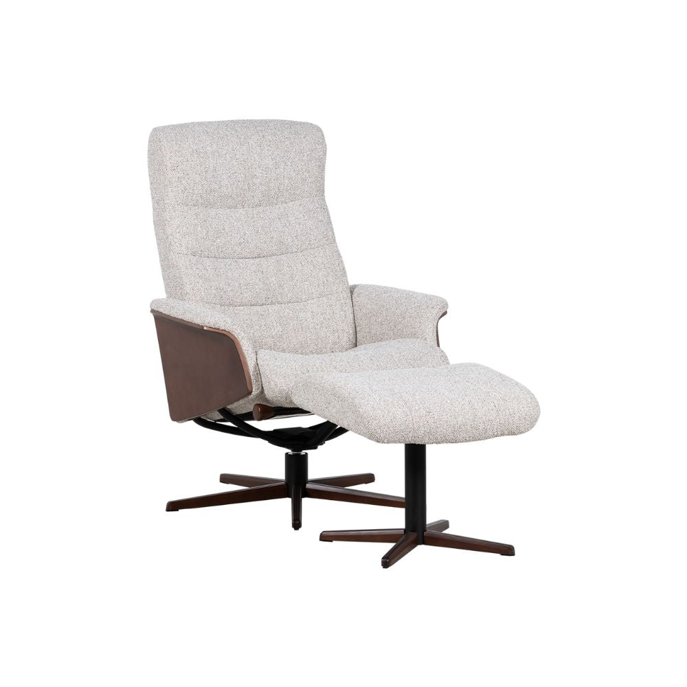 Roland Motion Chair & Footstool in Fabric