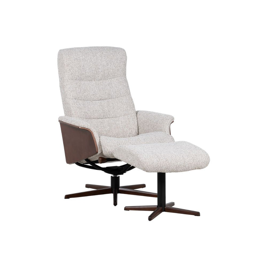 Roland Motion Chair & Footstool in Fabric