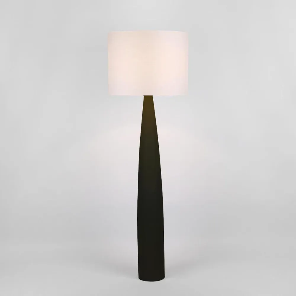 Samson Floor Lamp Black Base / White Shade