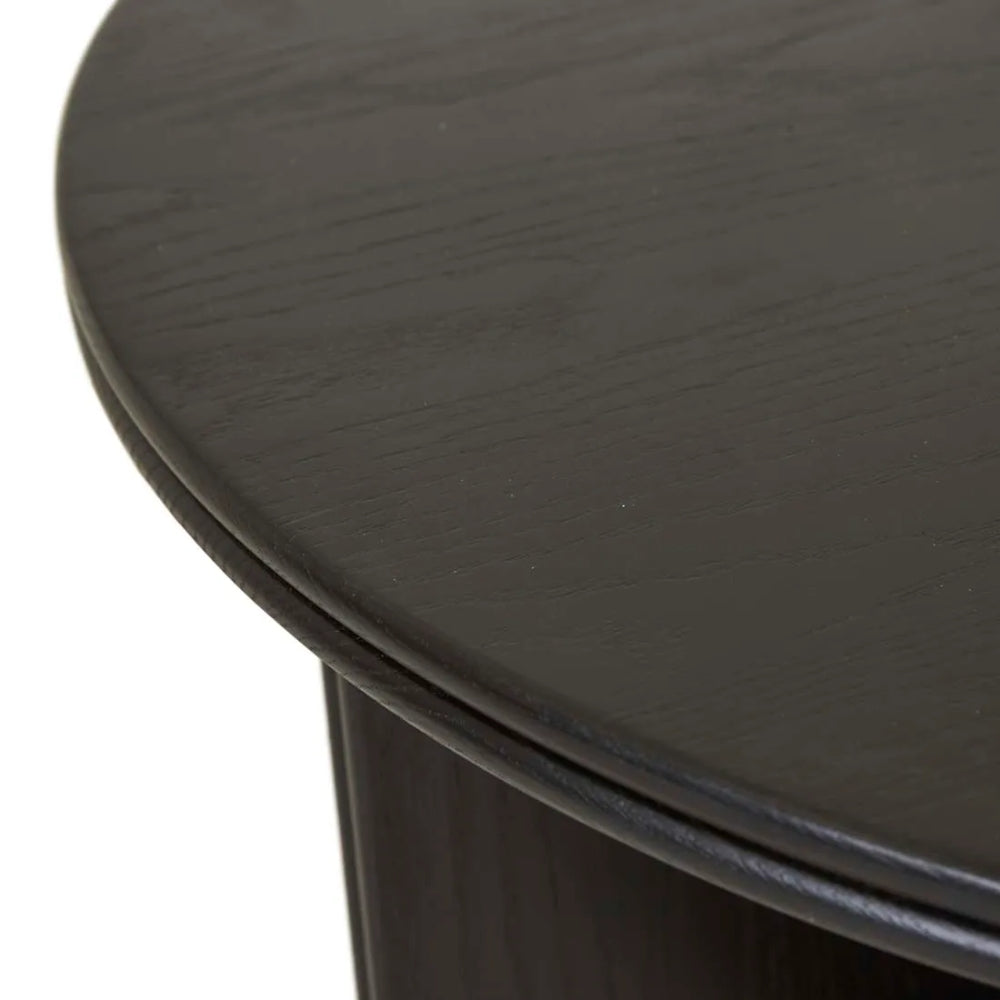 Solstice Slice Coffee Table in Black Oak