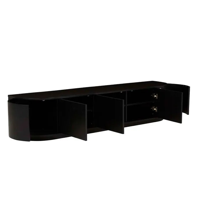 Oberon Crescent TV Unit in Dark Oak