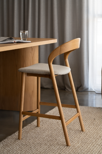 Tempo Barstool in Fabric Seat