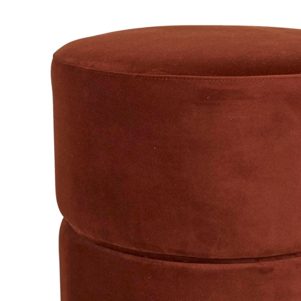 Tito Ottoman in Cinnamon Velvet