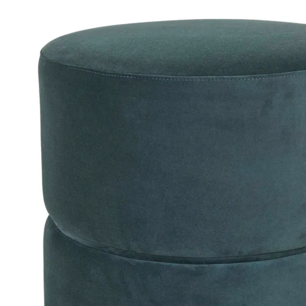 Tito Ottoman in Peacock Velvet
