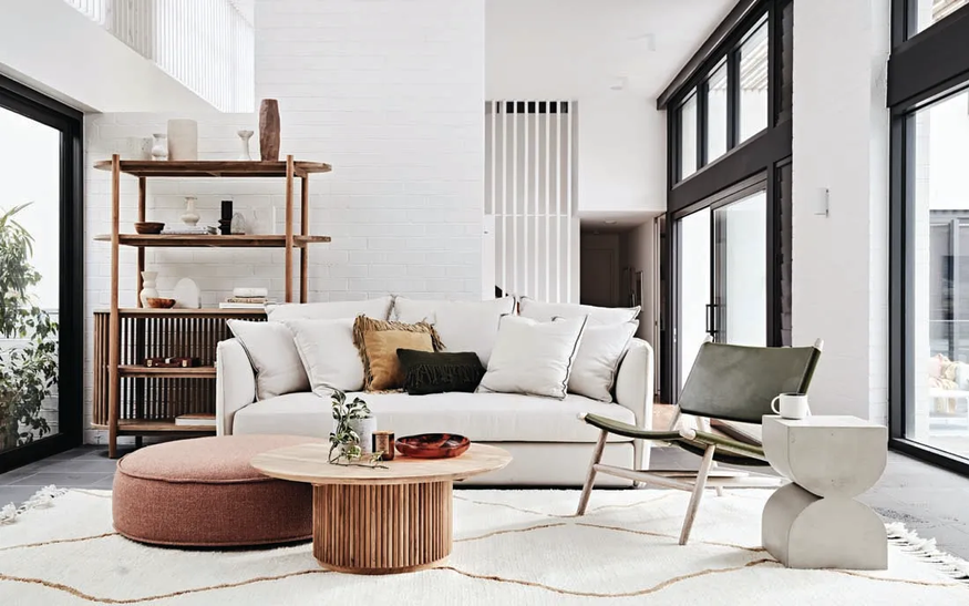 Tully Round Coffee Table in Natural Teak