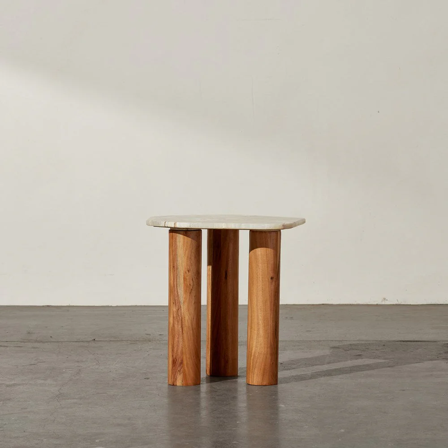 Waverly Side Table in Grey Lagoon