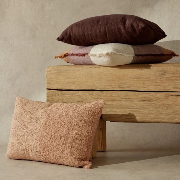 Willow Cushion in Eggplant