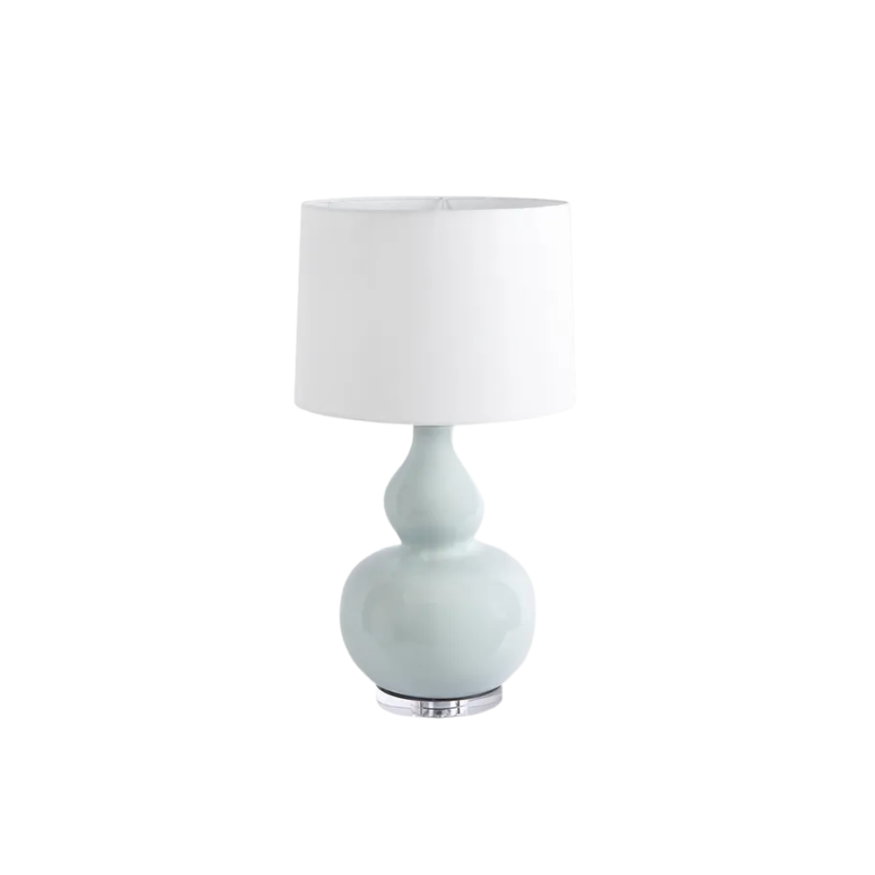 Sutton Light Blue Table Lamp / White Shade