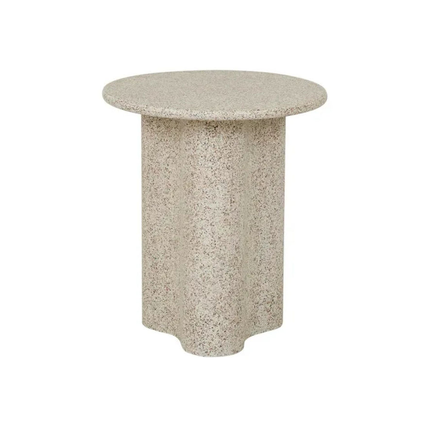 Artie Outdoor Wave Side Table in Warm Sand