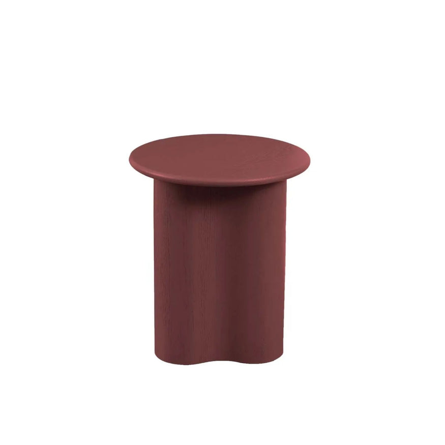 Artie Wave Side Table in Merlot