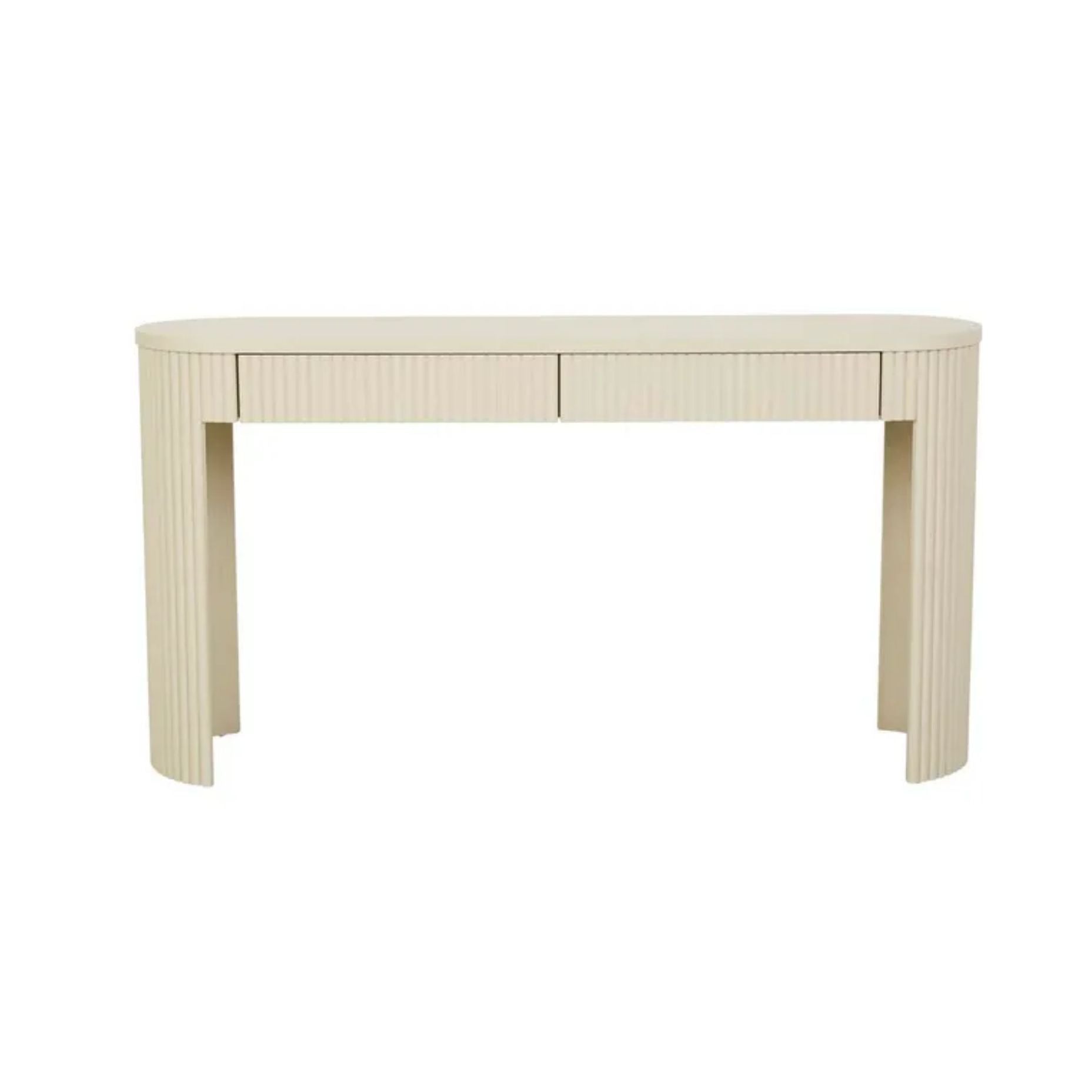 Benjamin Ripple Grand Console in Putty – Sofa & Soul