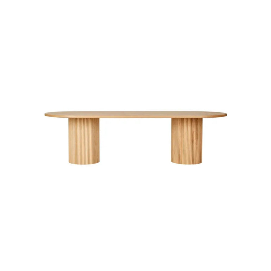 Benjamin Ripple Oval Dining Table in Ash