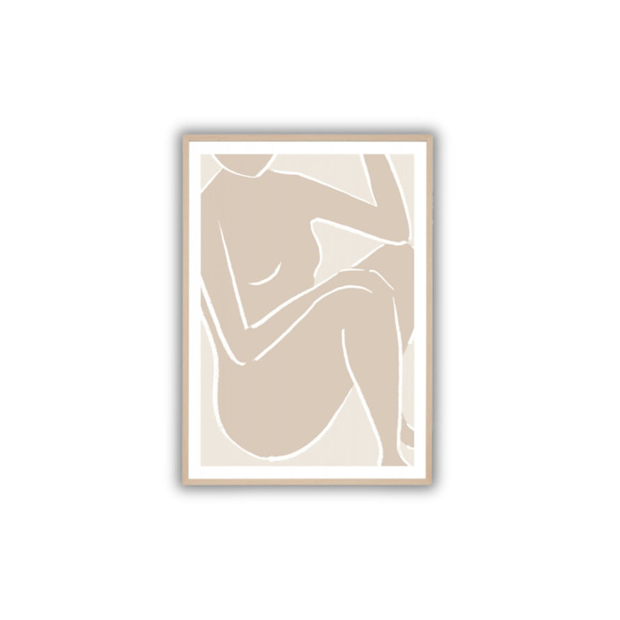 Form and Figure Taupe Print