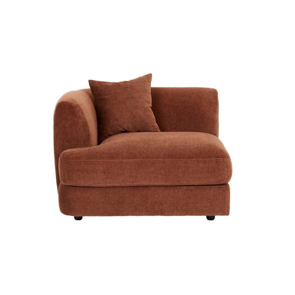 Madrid Curve Sofa Modular in Chestnut