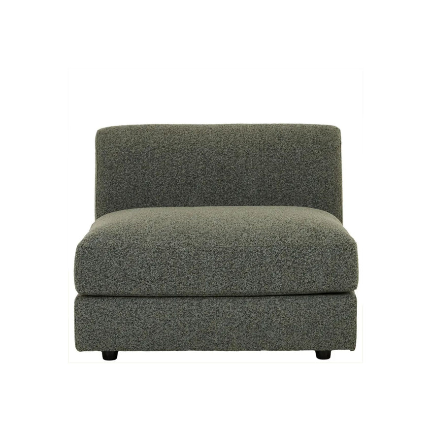 Madrid Curve Sofa Modular in Green Boucle
