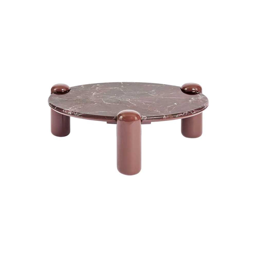 Nobo Coffee Table Large in Matt Red Vein Marble/High Gloss