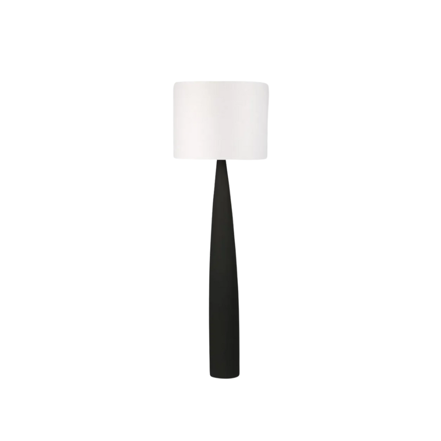 Samson Floor Lamp Black Base / White Shade