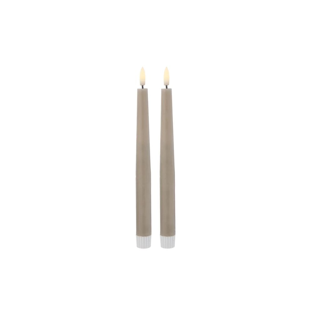 Hughe LED Flickering Taper Candle-Set of 2