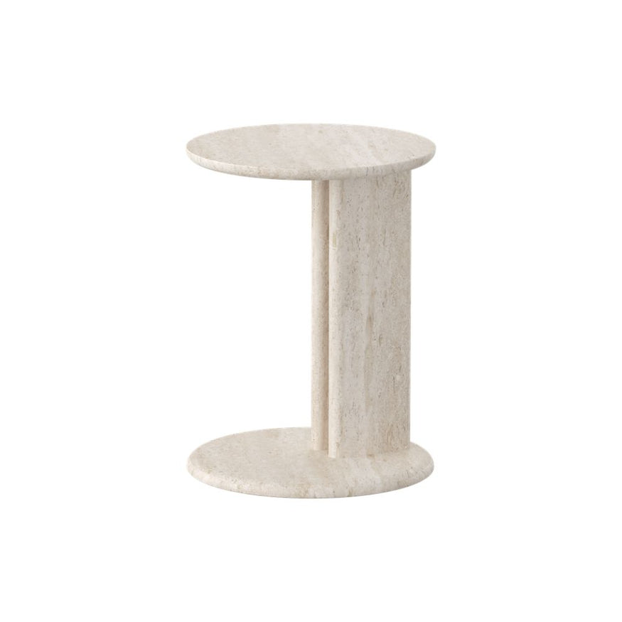 Roquette Side Table in Light Travertine