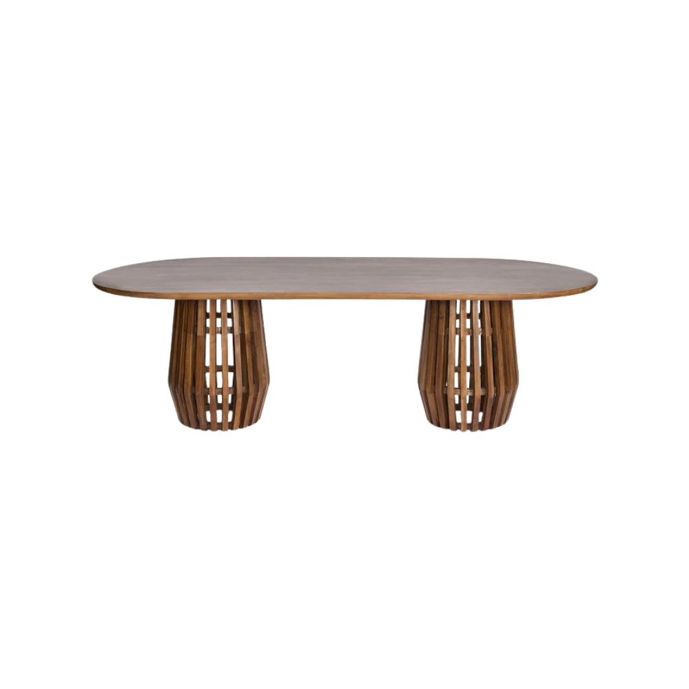 Bow Dining Table in Dark Walnut