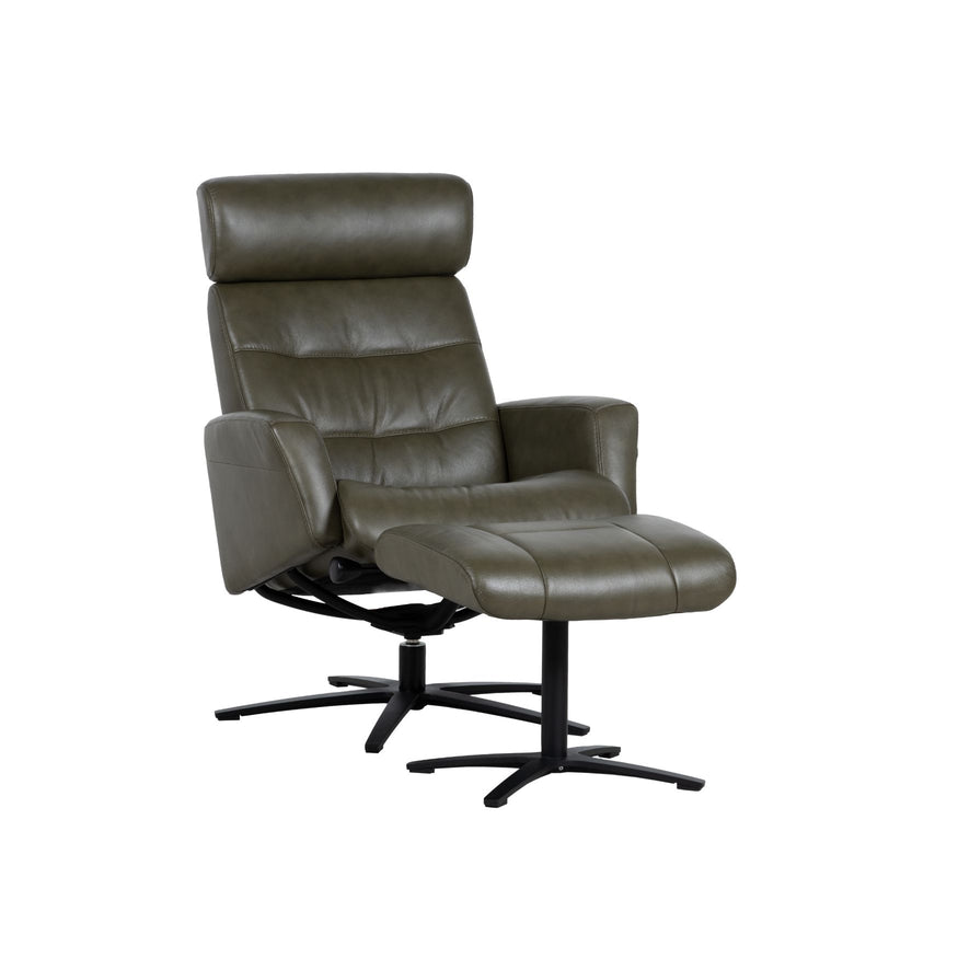 Charlie Recliner in Aurora Leather
