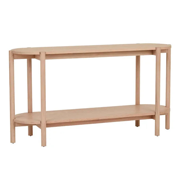 Linea Oslo Oval Console in New Oak