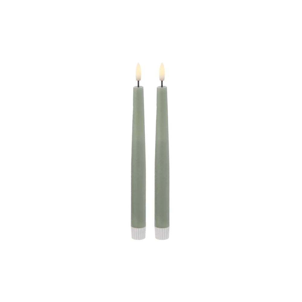 Hughe LED Flickering Taper Candle-Set of 2