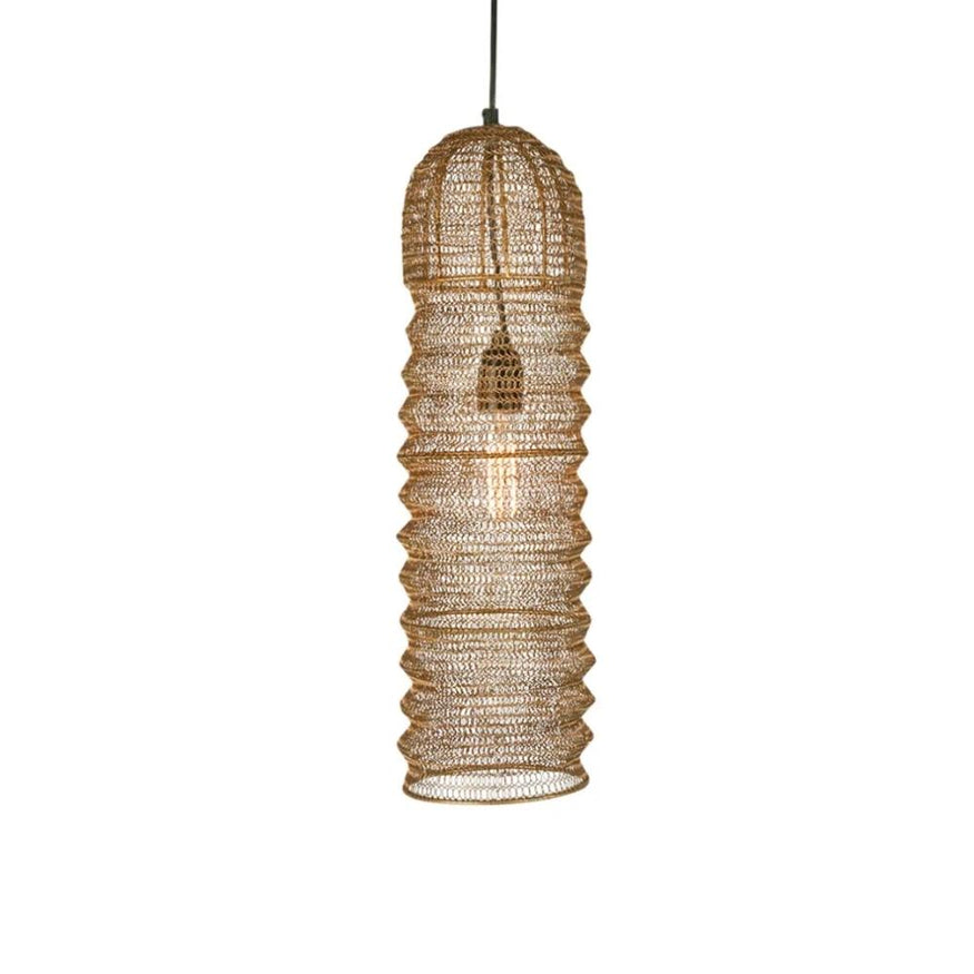 Monash Wire Mesh Ceiling Pendant Brass